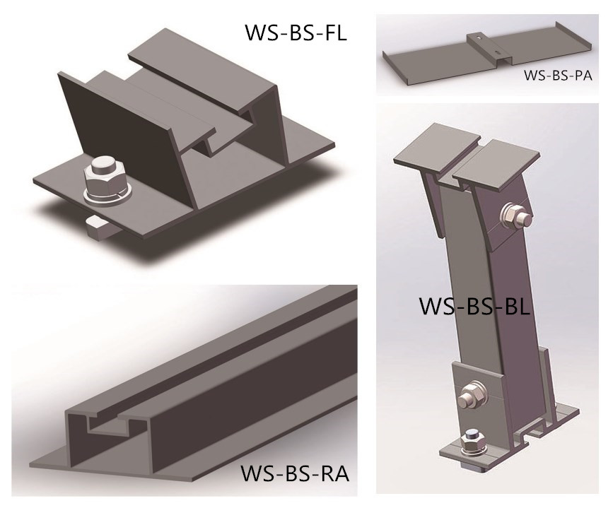 Flat Roof Ballasted Solar Racking Detail Show