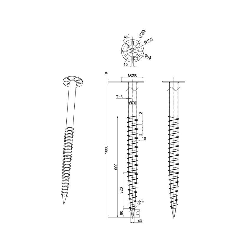 parameter of common ground screw