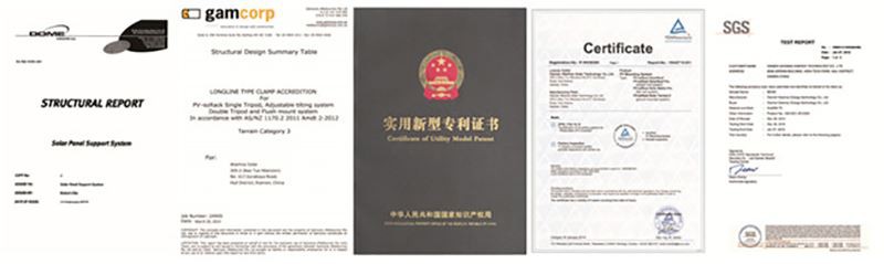 Certificate of Aluminum H Rail for Pv