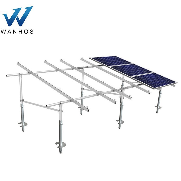 Ground Support For Solar Panels Structure