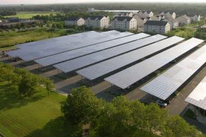 Autoparken-Sonnenenergie-Aluminiumberg