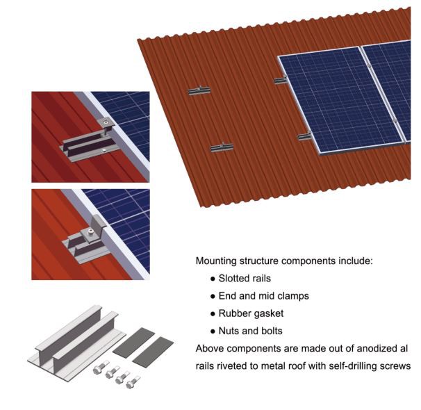 Solar Panel Roof Mounting Rails