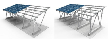 Solar Panel Carport Structure System 10 Jahre Garantie